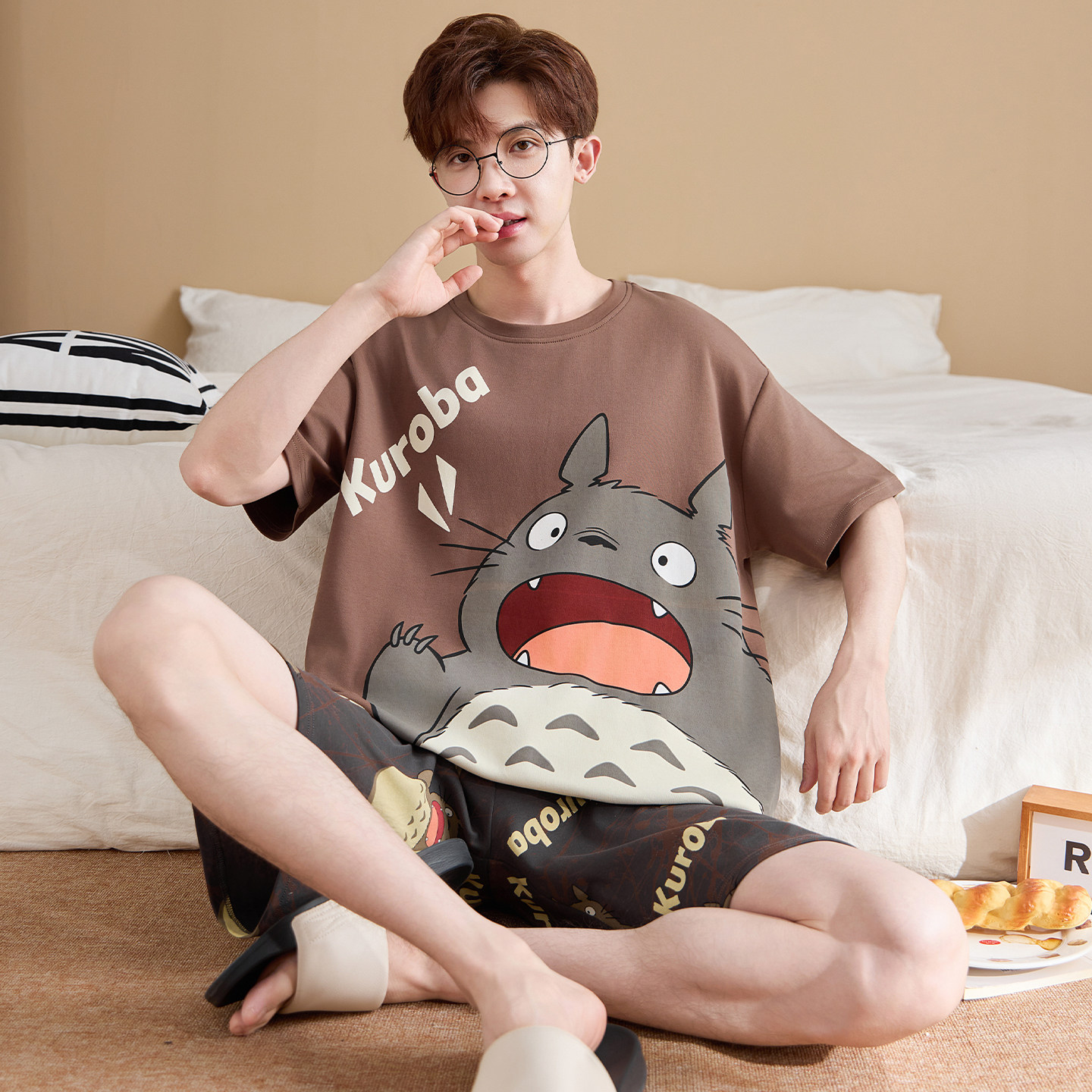 캐릭터 반팔 여름 남성 잠옷 (4종) 캐릭터 빅사이즈 파자마 토토로 톰과제리
