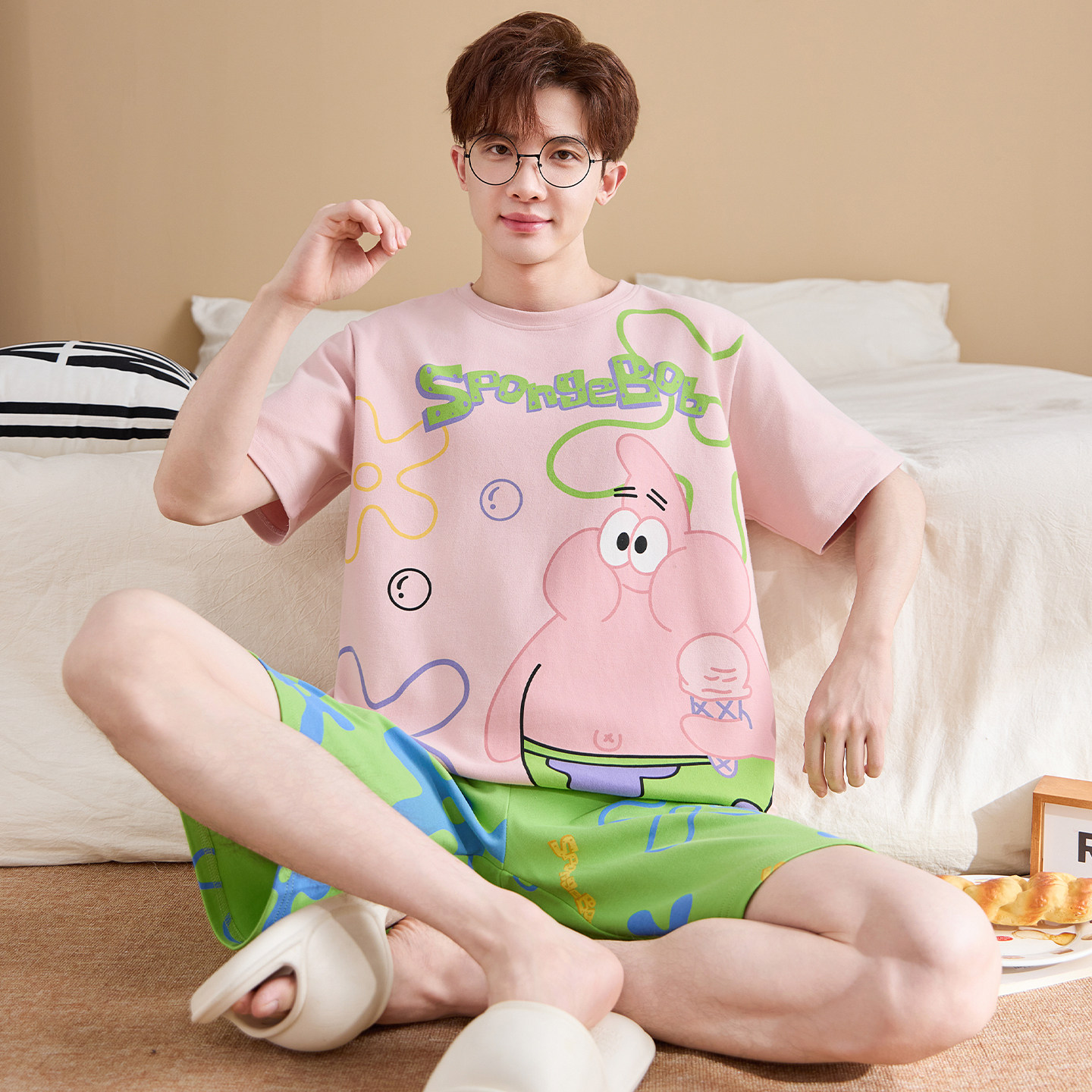 캐릭터 반팔 여름 남성 잠옷 (4종) 캐릭터 빅사이즈 파자마 토토로 톰과제리