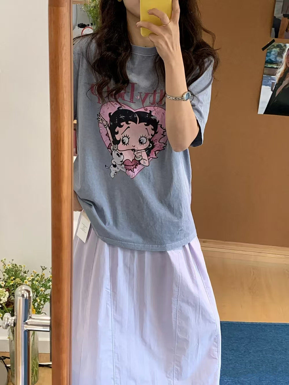 베티붑 순면 여름 반팔 티셔츠 (2컬러) 캐릭터 빅사이즈 반팔