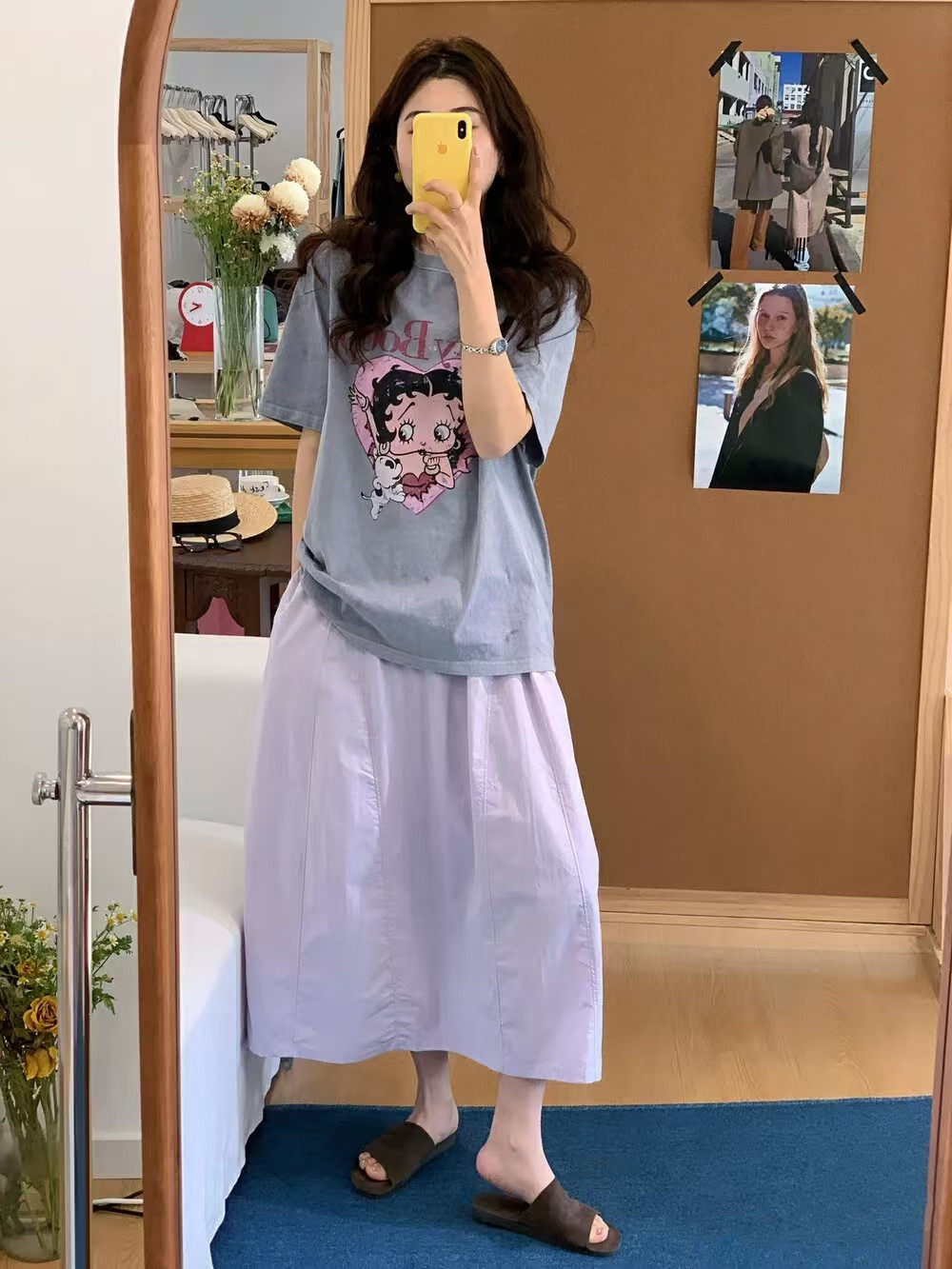 베티붑 순면 여름 반팔 티셔츠 (2컬러) 캐릭터 빅사이즈 반팔