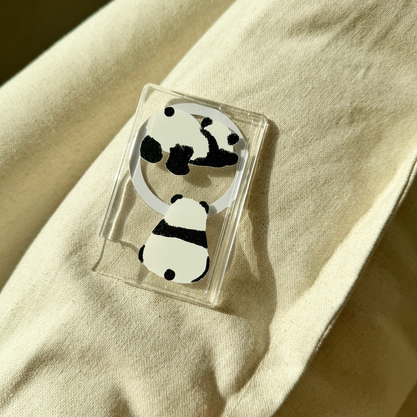 [Magsafe]Lazy Panda Clear Card Pocket : 베비카소