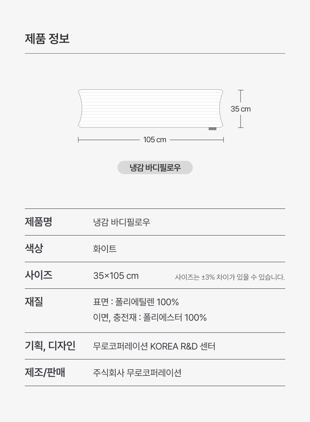 쿨네스트 부드럽고 시원한 바디필로우 쿠션 커버/솜