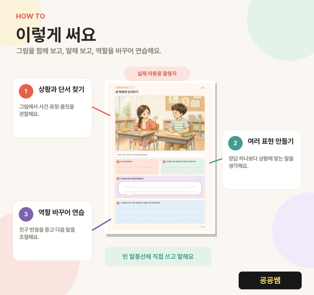 마음잇기 말놀이 PART 1 | 친구 마음을 잇는 말 (또래 관계 18장면) [굥굥쌤]