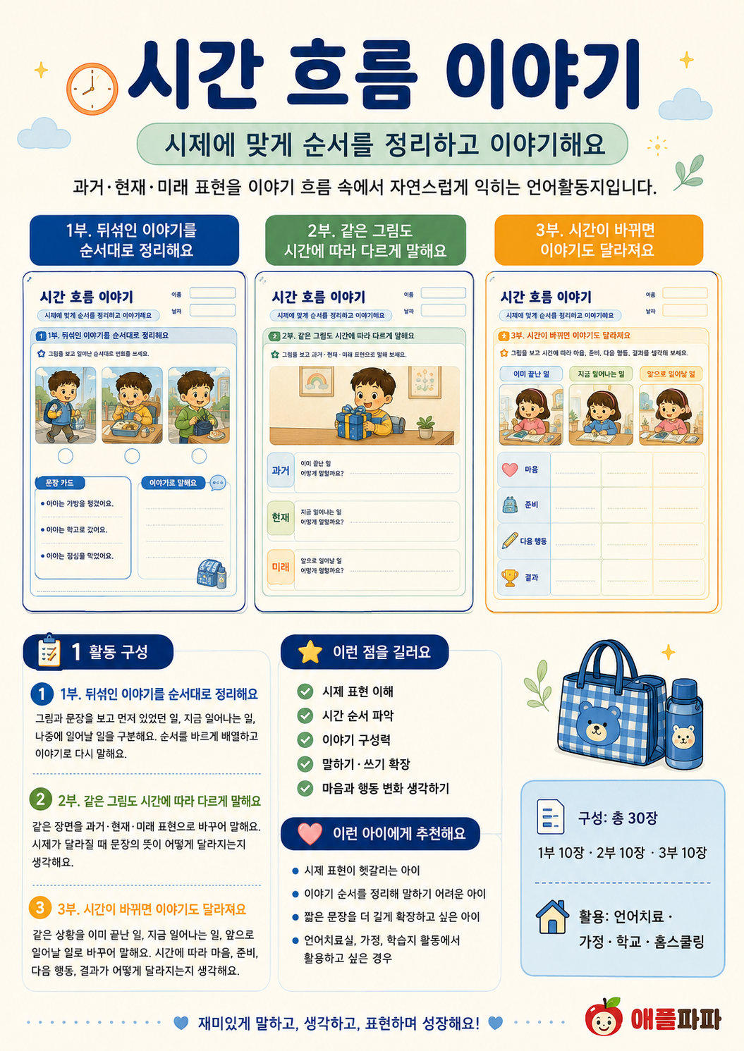 시간 흐름 이야기 시제에 맞게 말해요[애플파파]