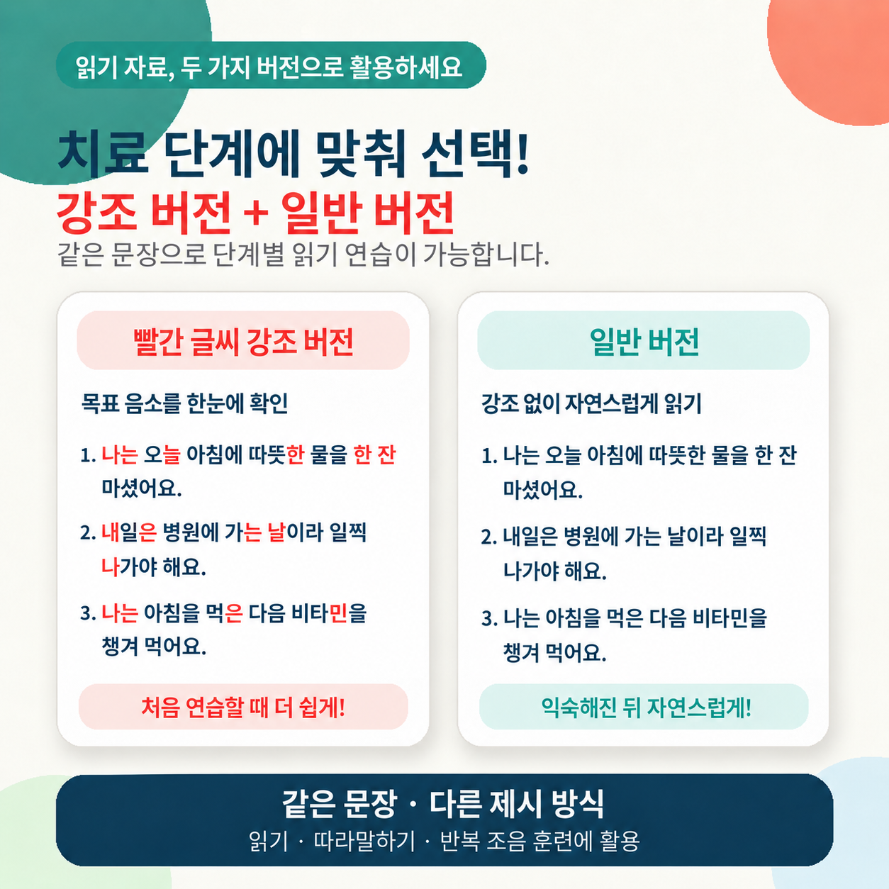 성인 마비말장애를 위한 읽기 자료 문장편 <비음-ㄴ> [꼬마쌤]