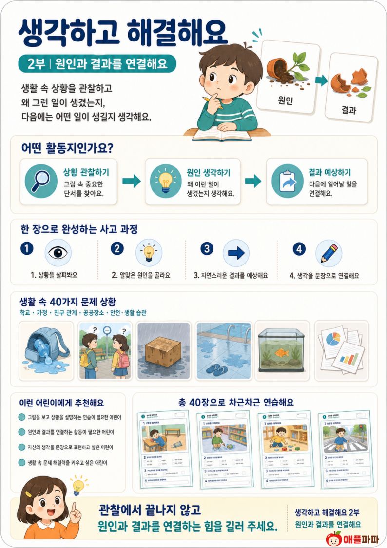 생각하고 해결해요(2부)-원인과 결과를 연결해요[애플파파]