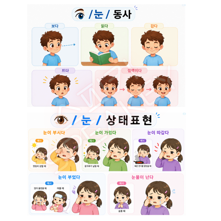 [동사/상태표현] 신체부위를 바탕으로 동사중심 어휘 확장하기 (동사어휘, 상태표현, 어휘 일반화) - 스피키쌤