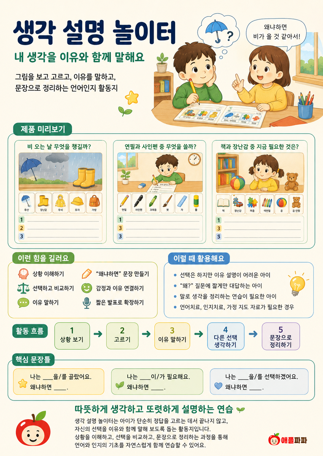 생각 설명 놀이터[애플파파]