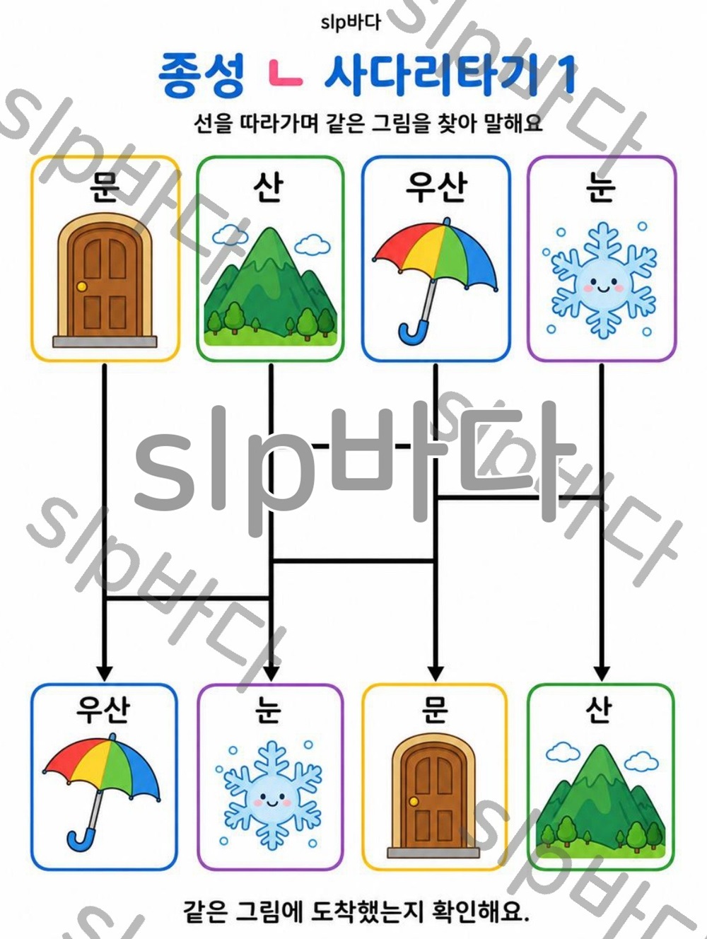 종성 /ㄴ/ 종합활동지 [slp바다쌤]