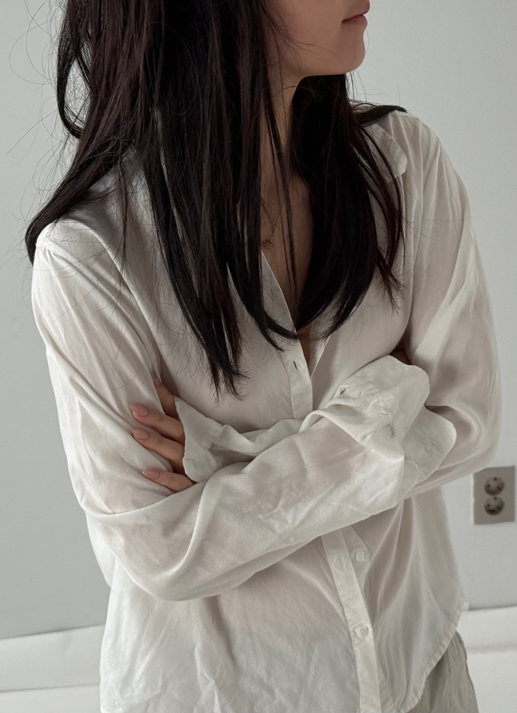 실켓컬러블라우스