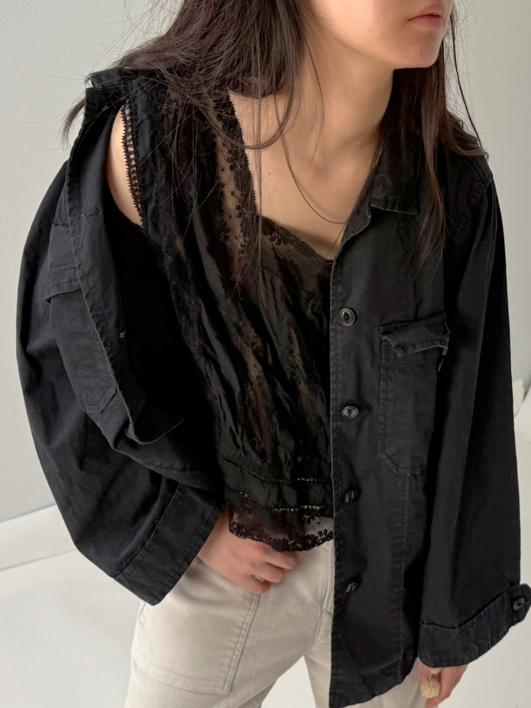 레이어드레이스조끼