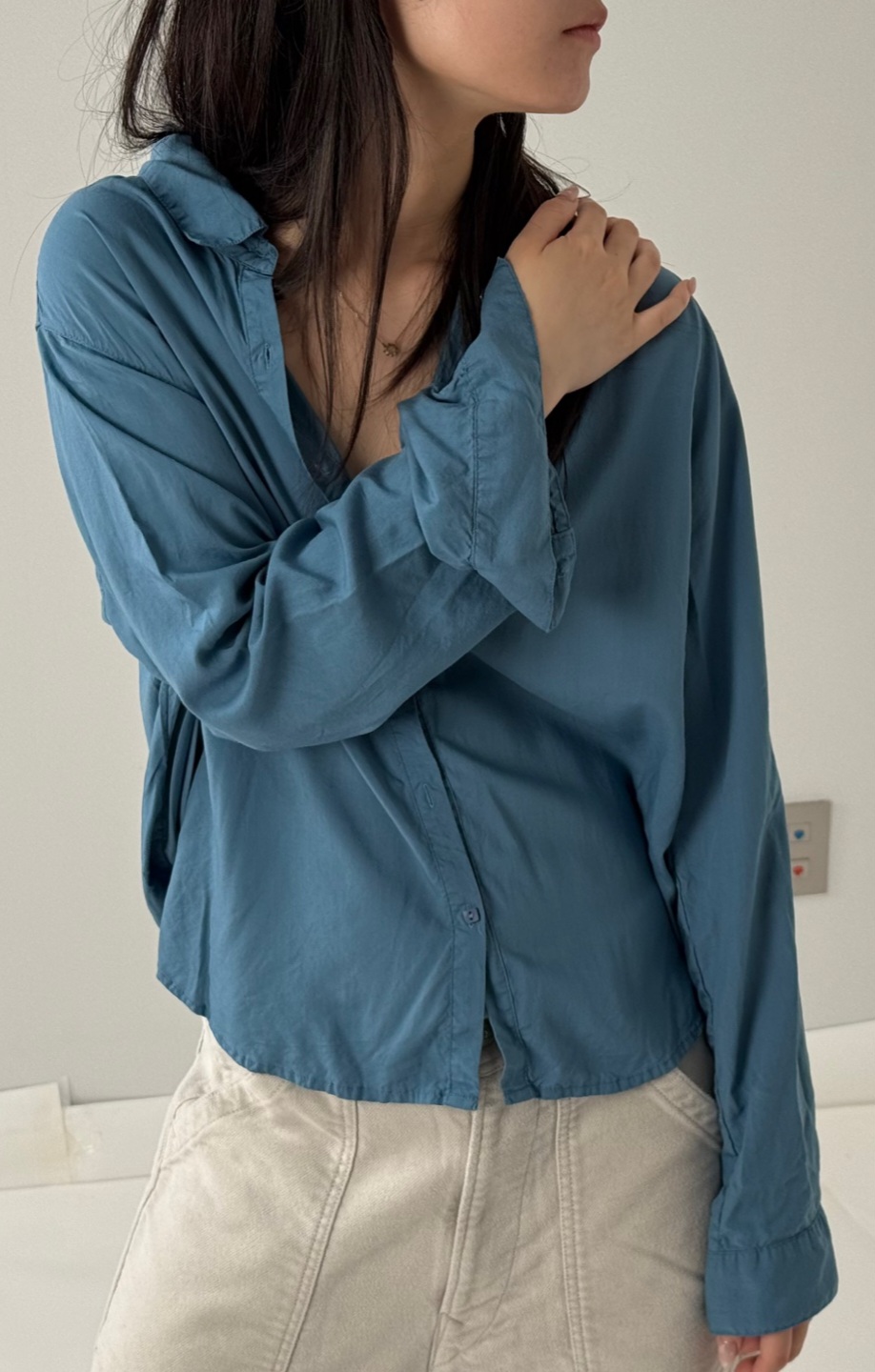 실켓컬러블라우스