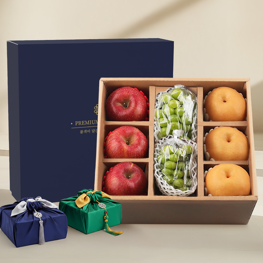 프리미엄 사과 배 샤인머스캣 선물세트 8수 4kg내외
