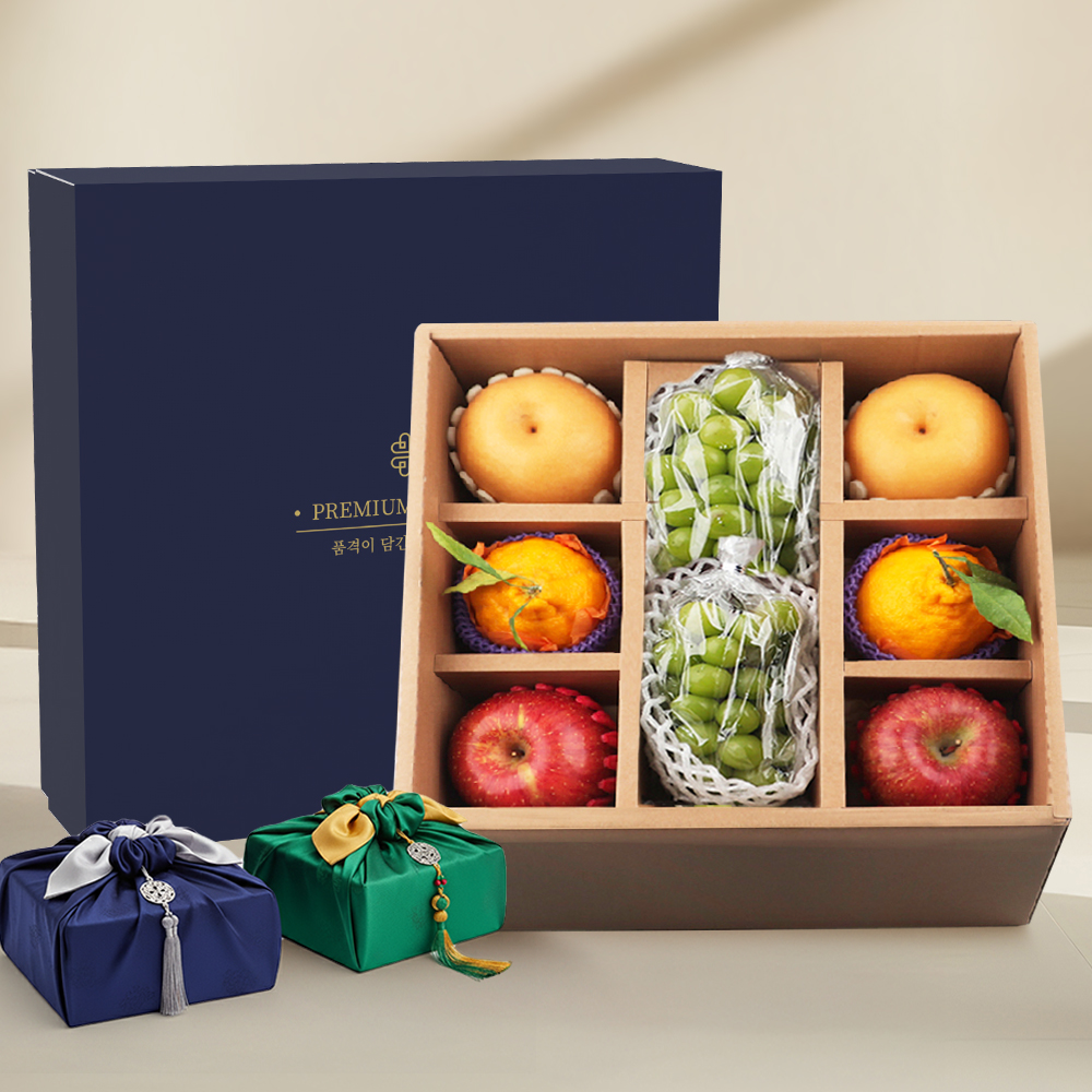 프리미엄 사과 배 한라봉 샤인머스캣 선물세트 8수 4kg내외