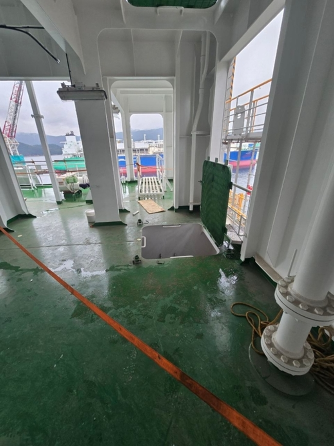 삼성중공업 거제조선소 24일 추락 사고 현장. /민주노총 경남지역본부