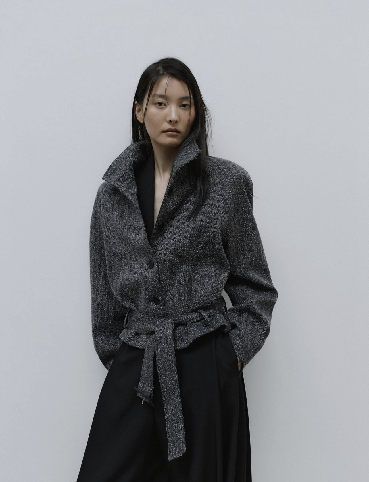 HERRINGBONE RAGLAN JACKET
