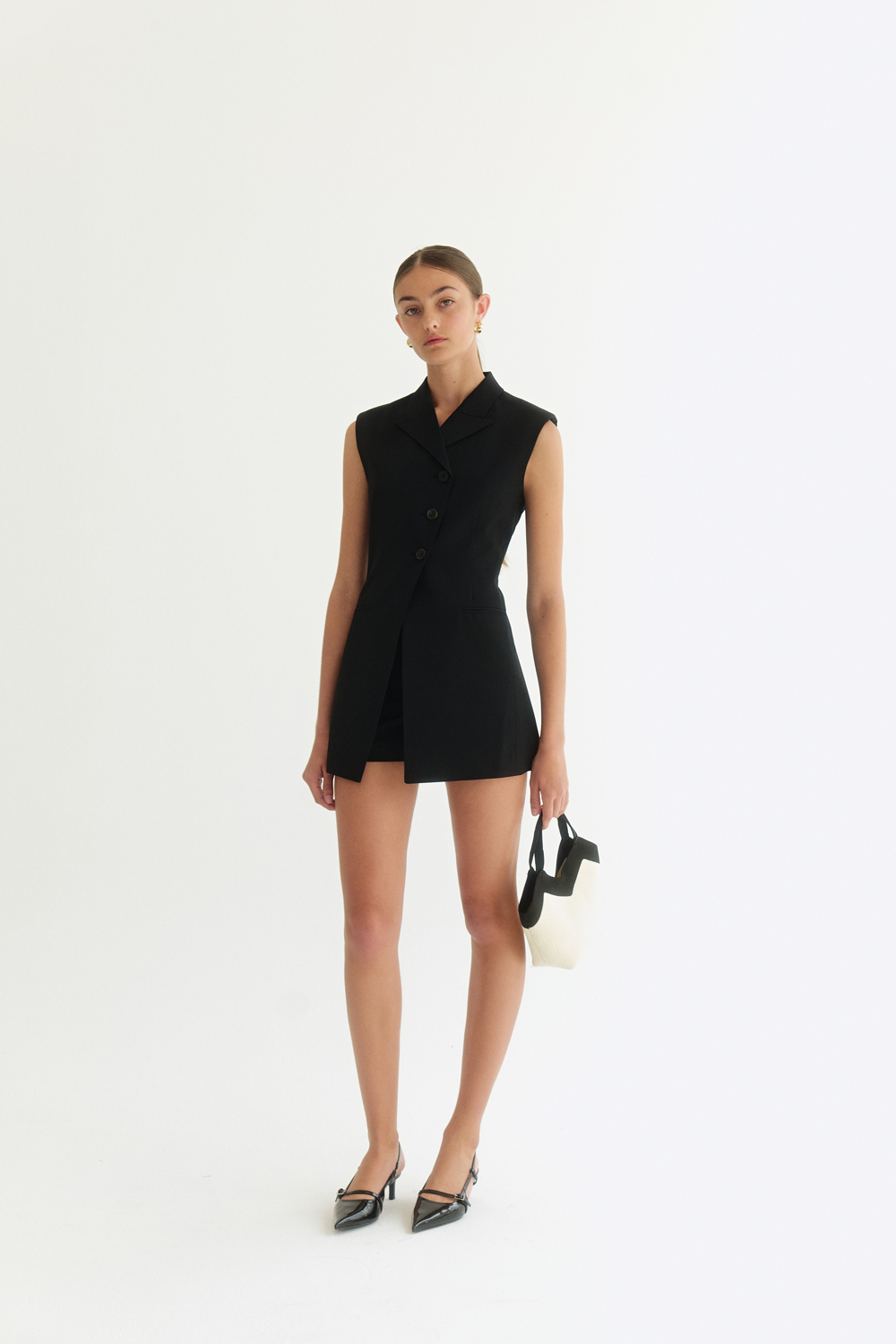 FREHA Noir Tailored Vest
