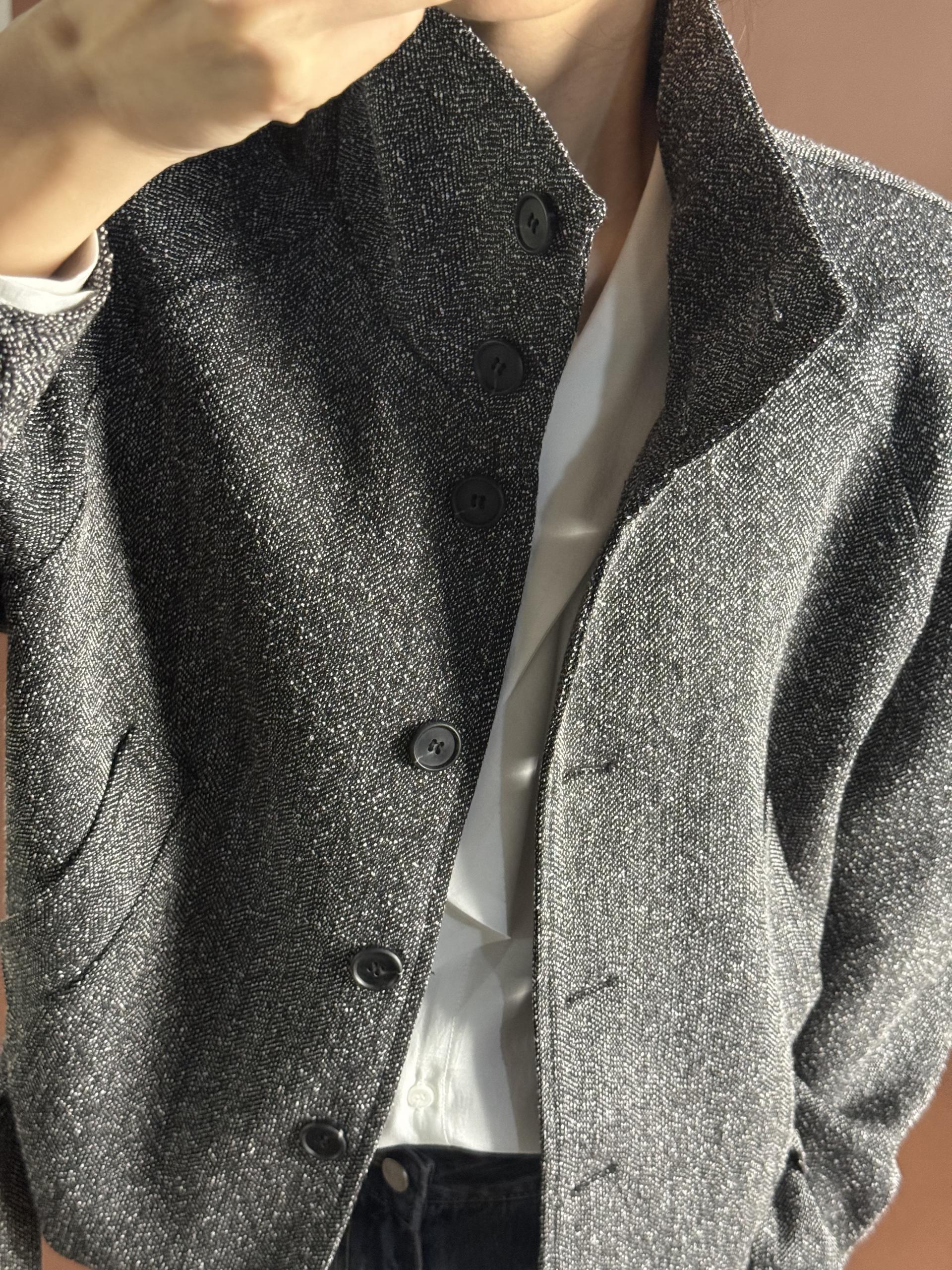 HERRINGBONE BELT JACKET