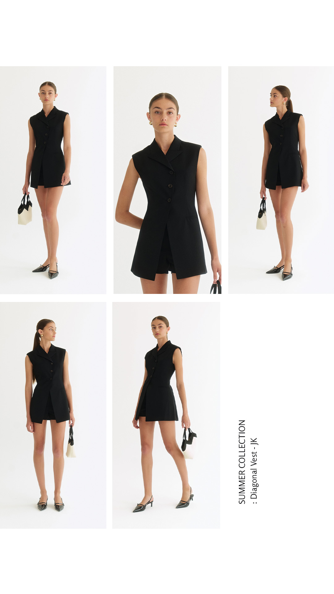 FREHA Noir Tailored Vest