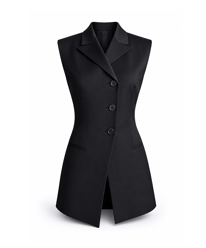 FREHA Noir Tailored Vest