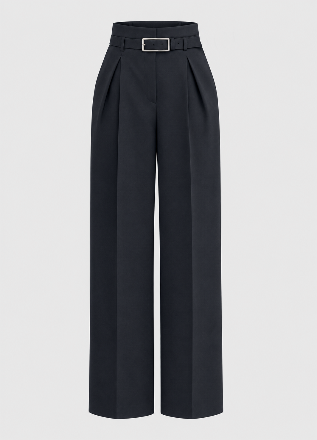 BELTED TWO-TUCK WIDE PANTS