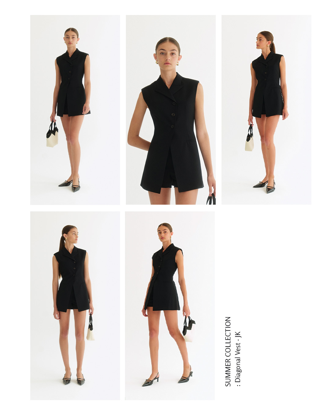 FREHA Noir Tailored Vest