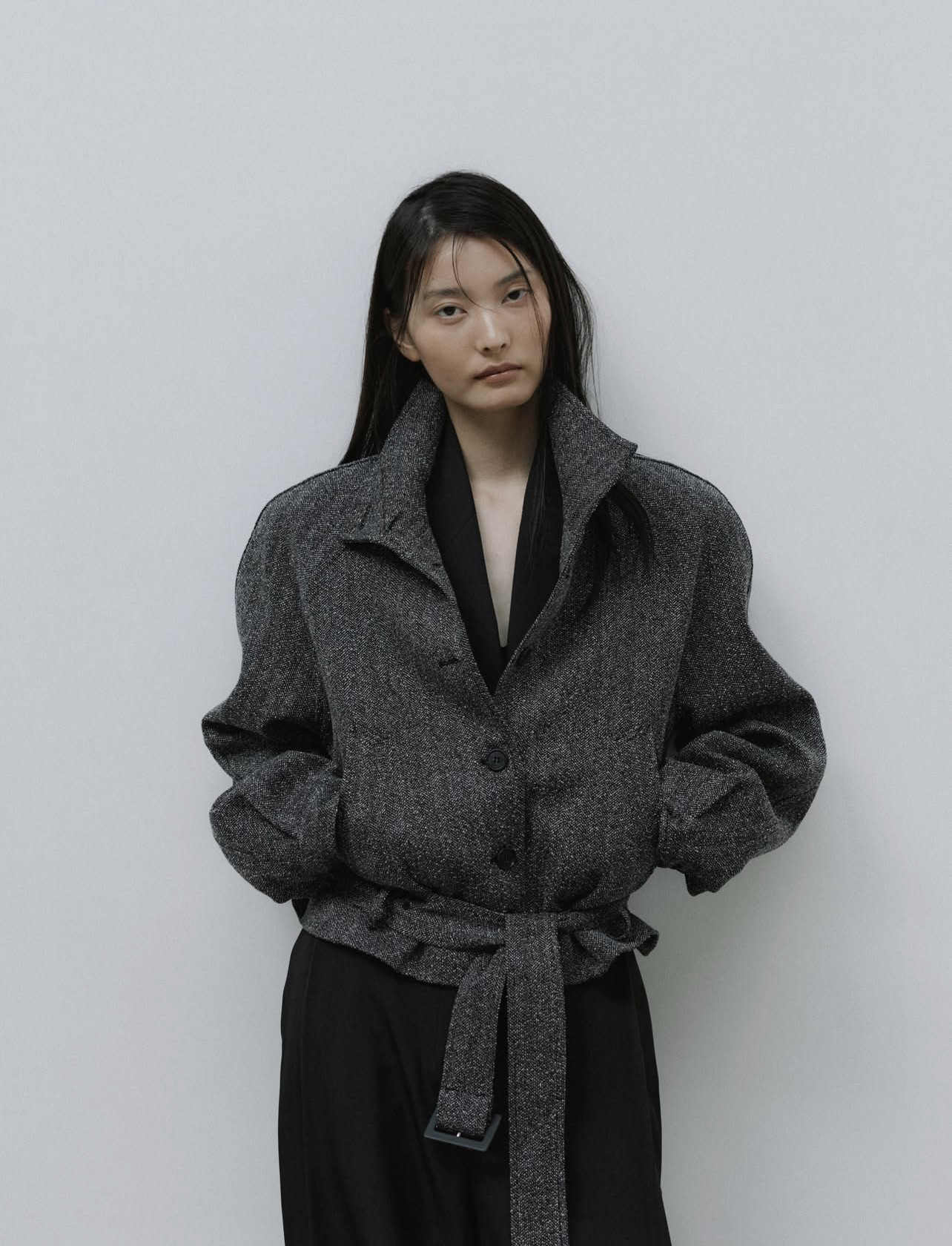 HERRINGBONE RAGLAN JACKET