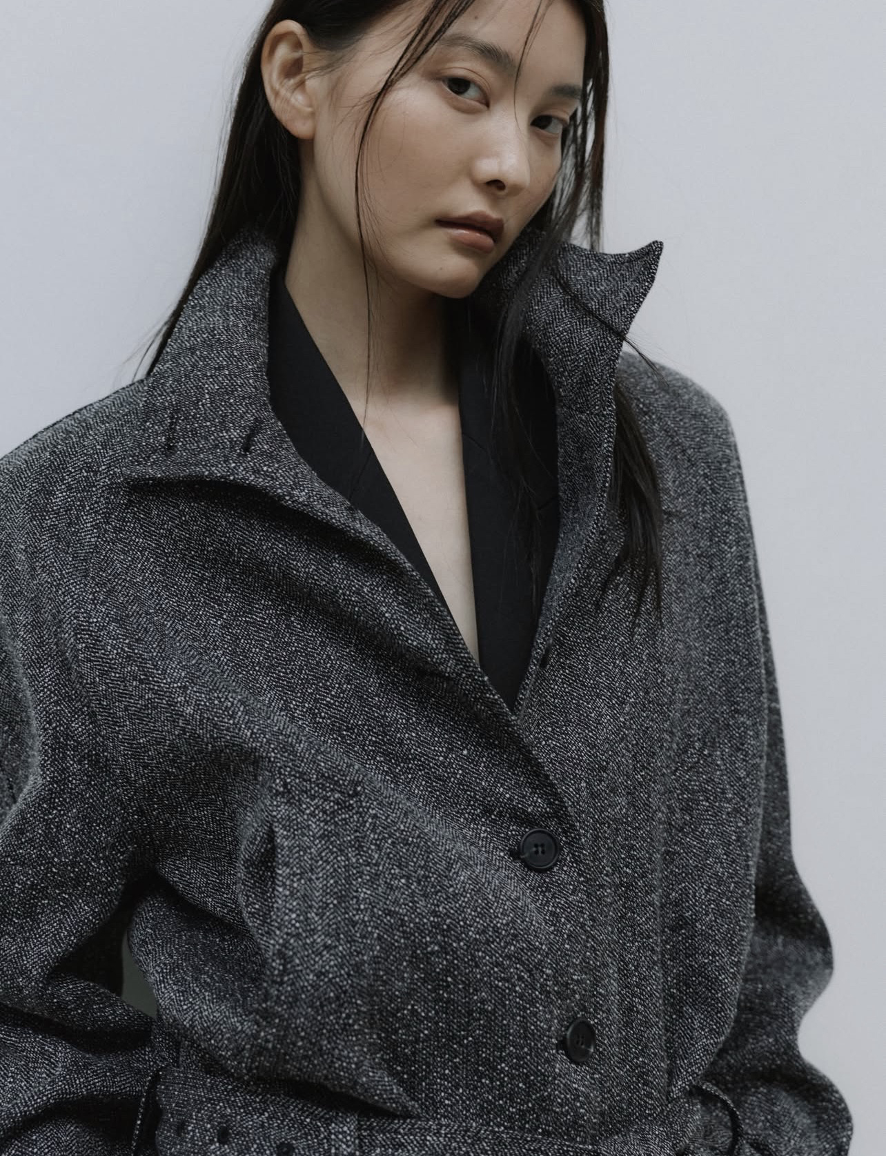 HERRINGBONE RAGLAN JACKET