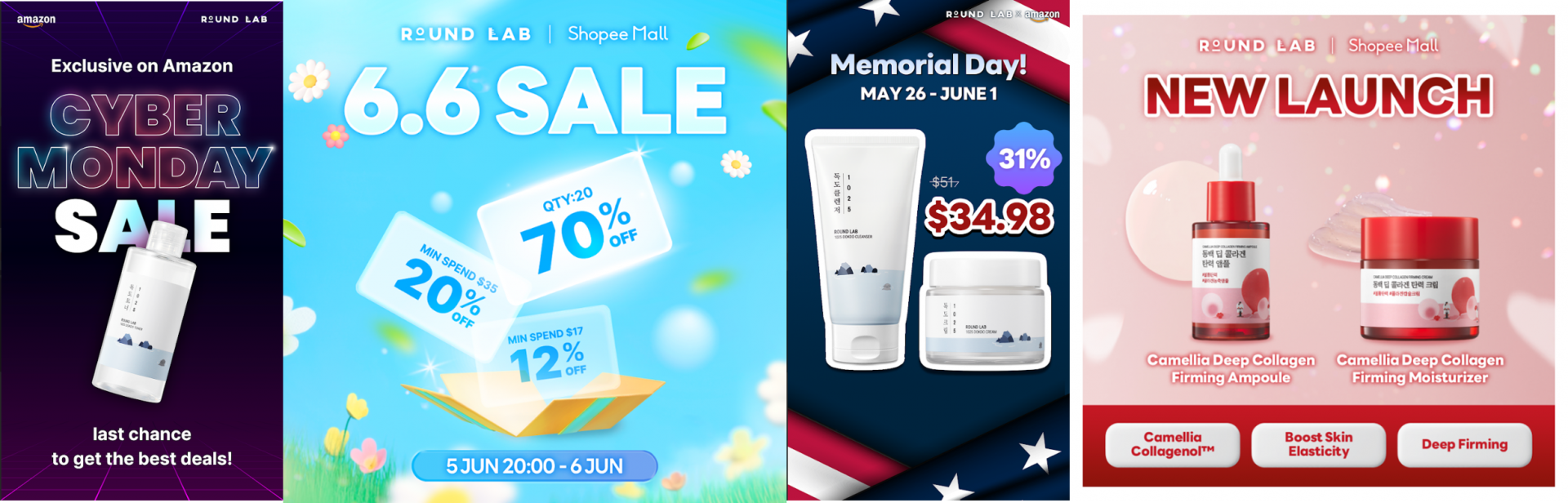 라운드랩 글로벌 콘텐츠 다양한 채널 포맷 컨셉 사례