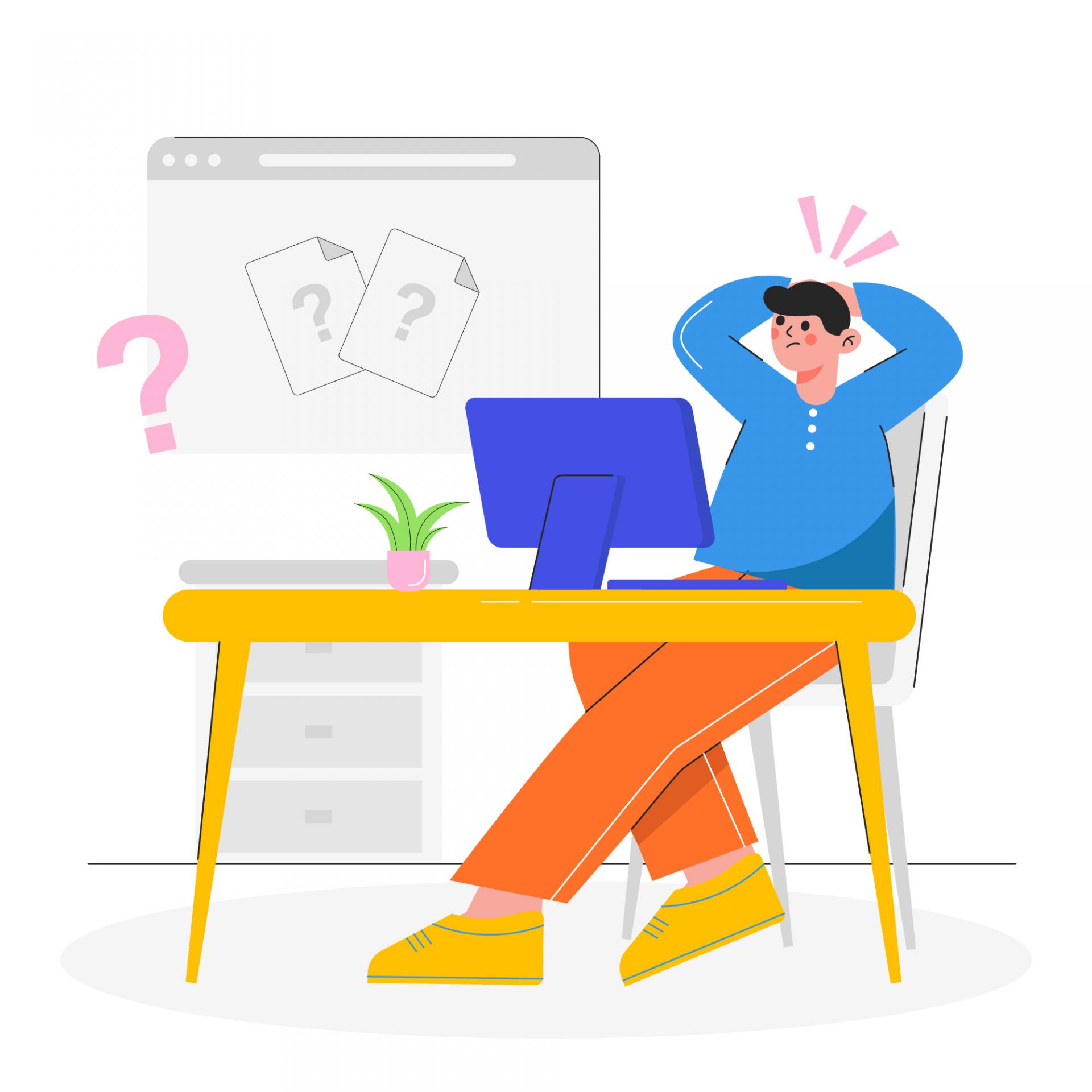 디자인 외주나 프리랜서 협업에 불편을 느끼는 실무자 모습