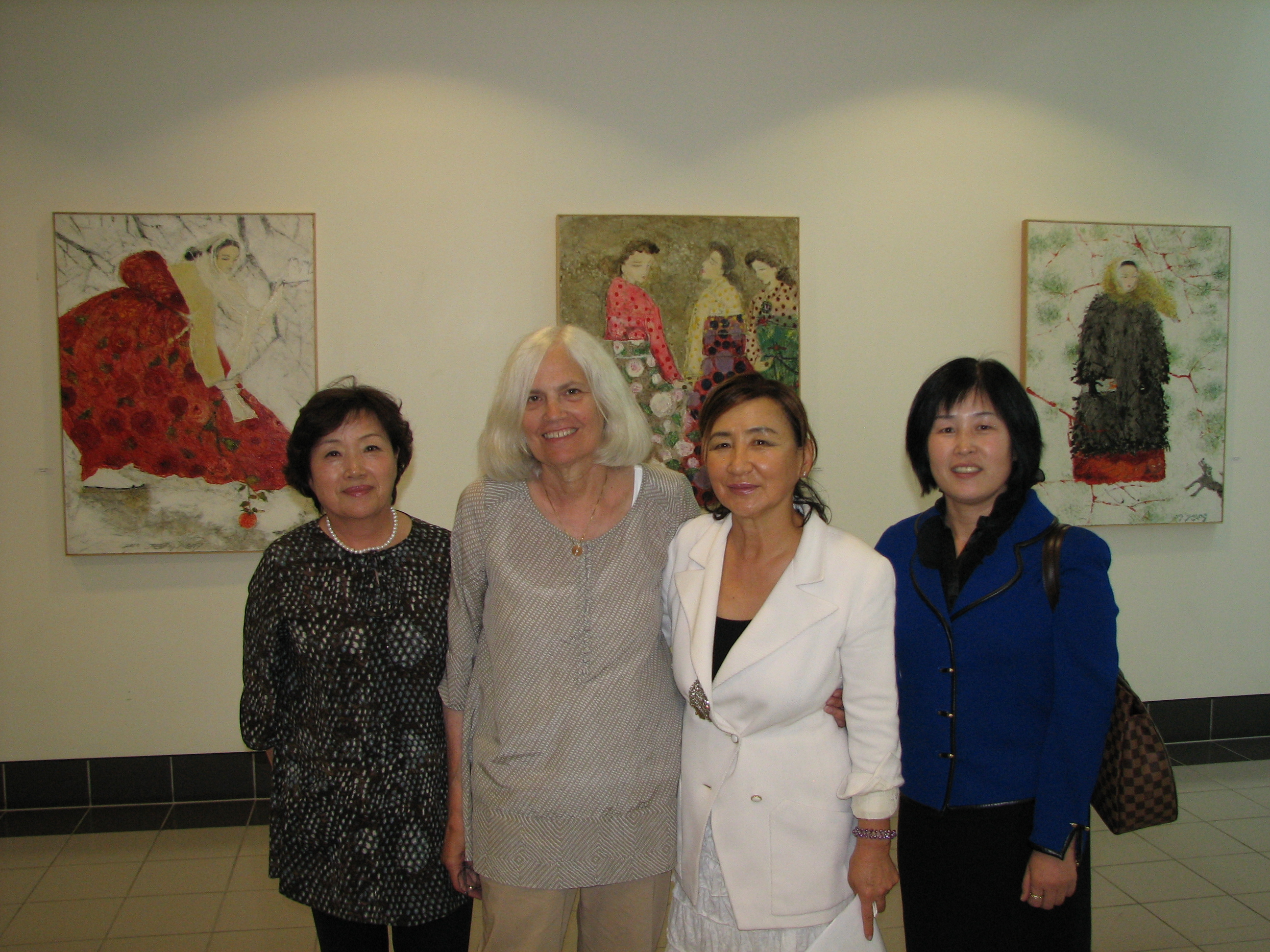 강정희 화가 스탠포드대학 전시회 참석