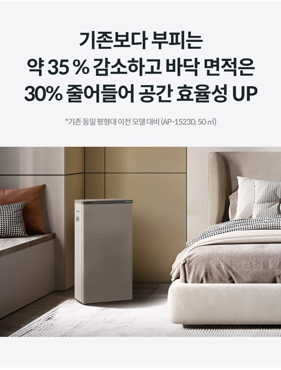 코웨이 스퀘어핏 공기청정기 (66㎡) AP-2026B