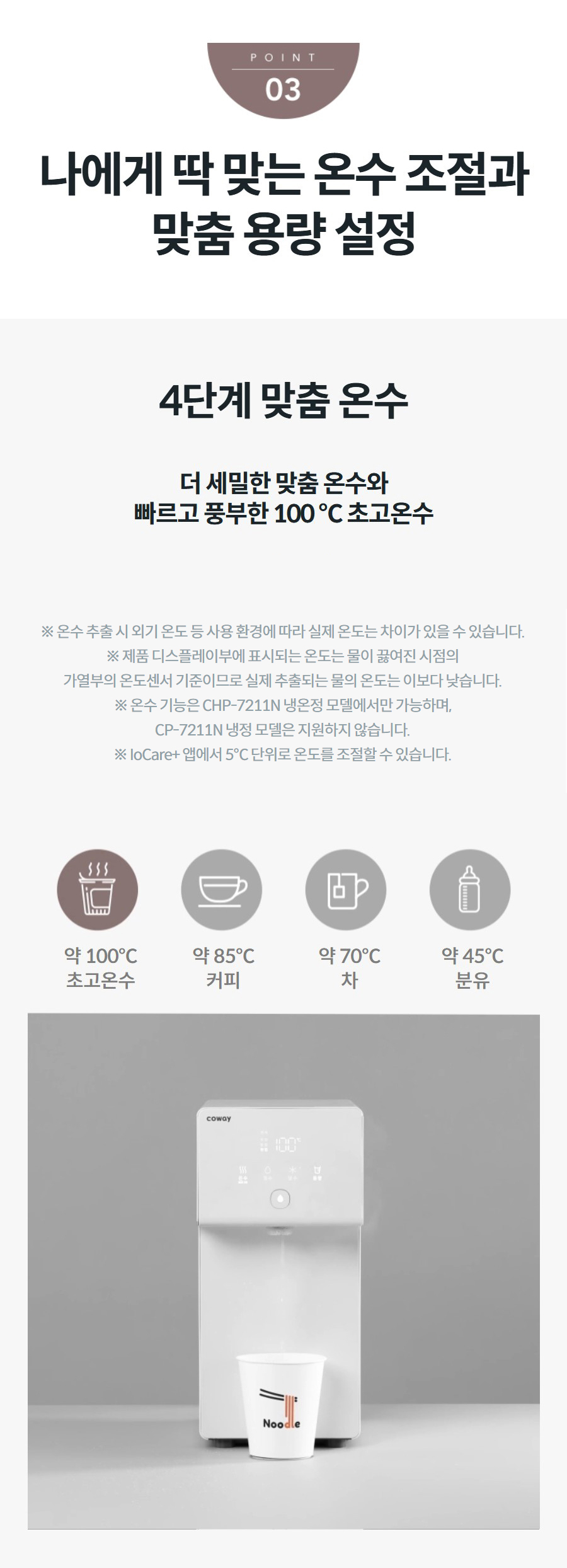 코웨이 아이콘2 냉온정수기 CHP-7211N_V2