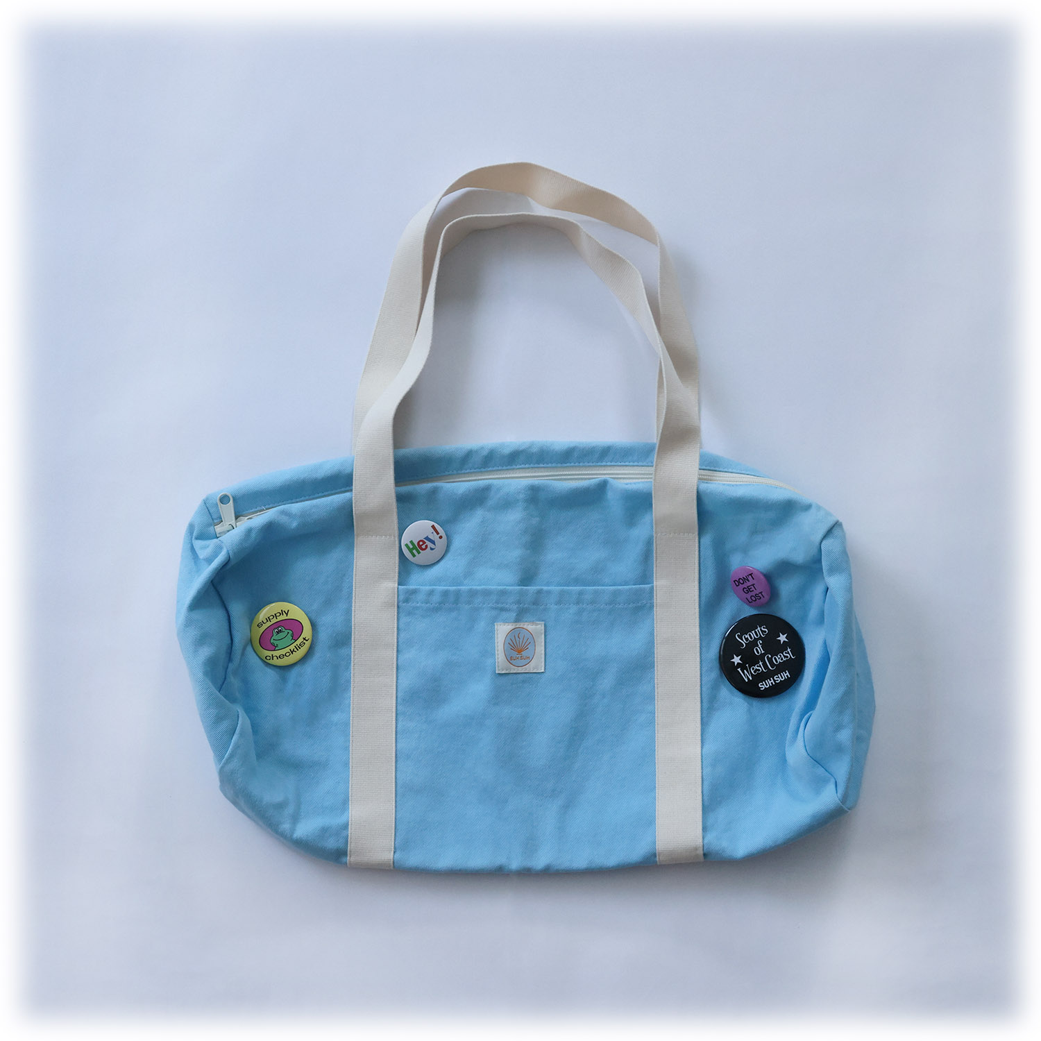 SUH SUH COTTON DUFFLE BAG (SKY BLUE)