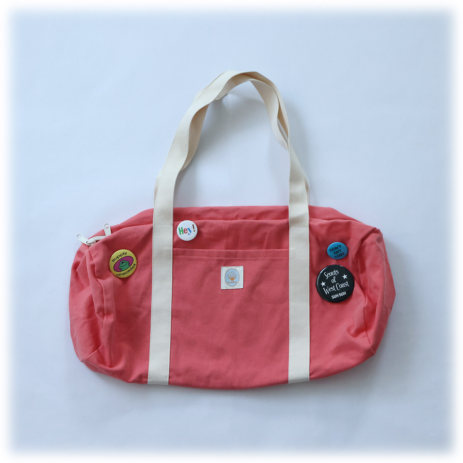 SUH SUH COTTON DUFFLE BAG (CORAL RED)