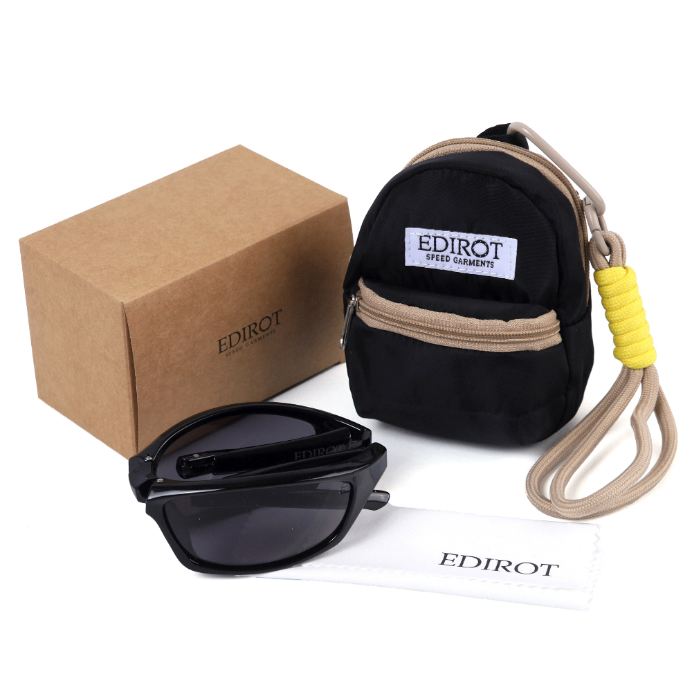 [에딜롯]EDIROT - Folding Glasses (Black / Smoke)