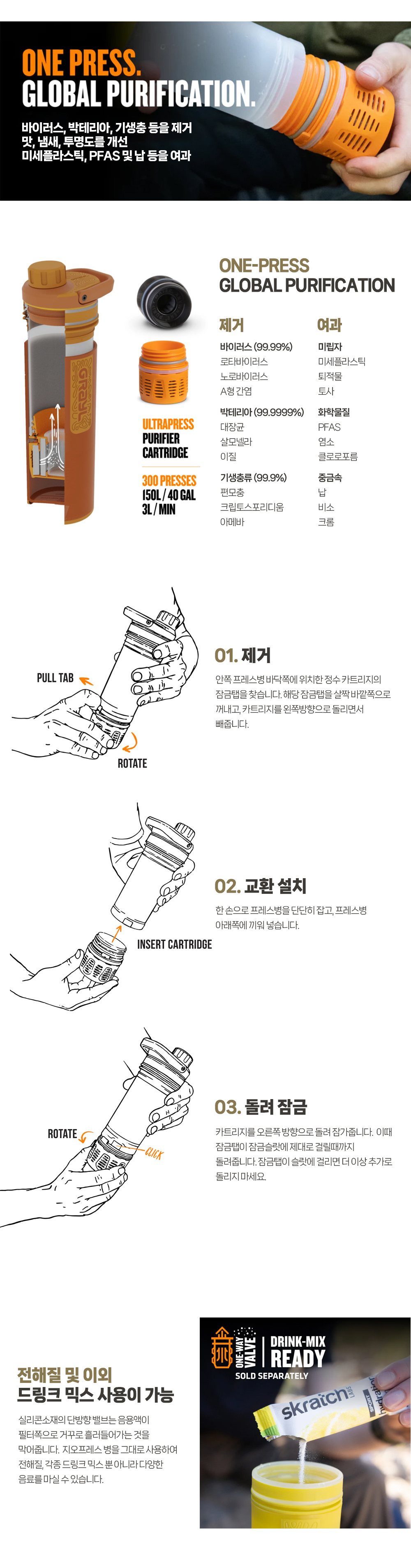 [그레일] 그레일 울트라프레스 정수 필터