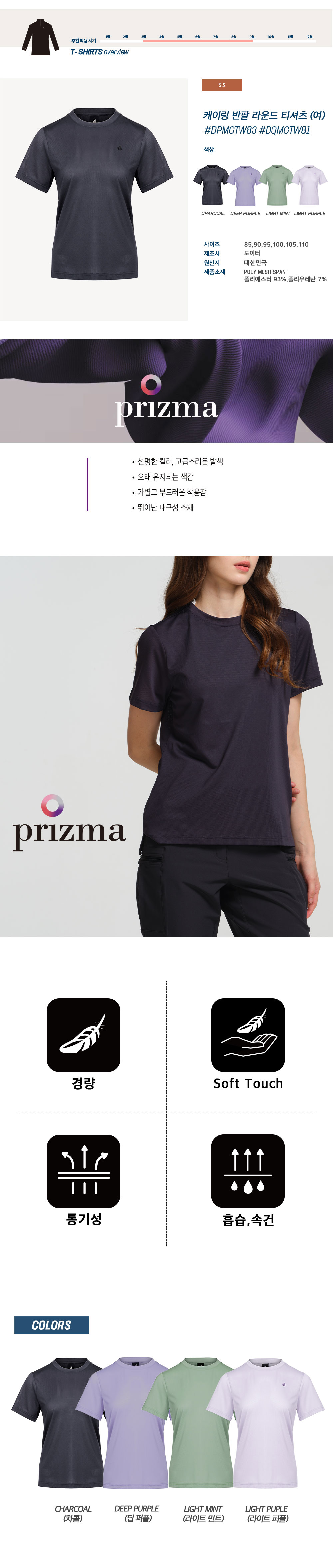 [도이터] 케이링 PRIZMA 반팔 라운드 티셔츠(여)