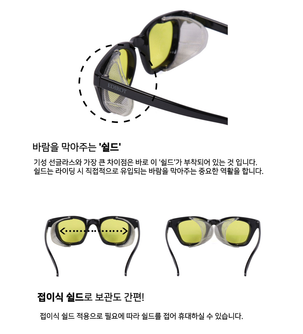 [에딜롯] EDIROT - 001 Wing Glasses Standard (Clear/Blue)