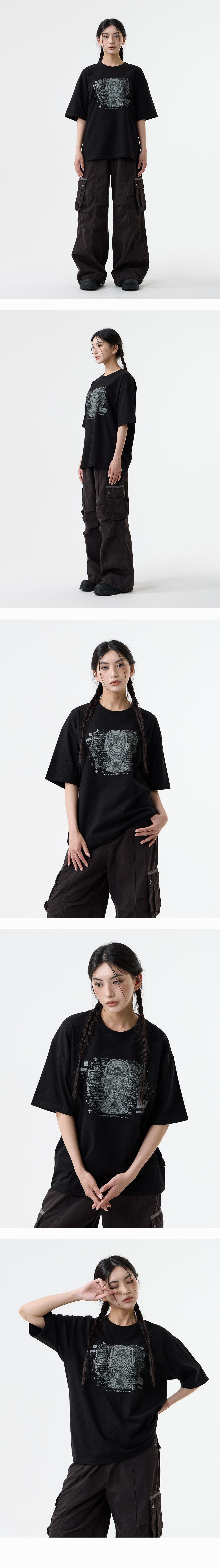[나띵이즈베럴댄미]DIGITAL HUMAN TEE