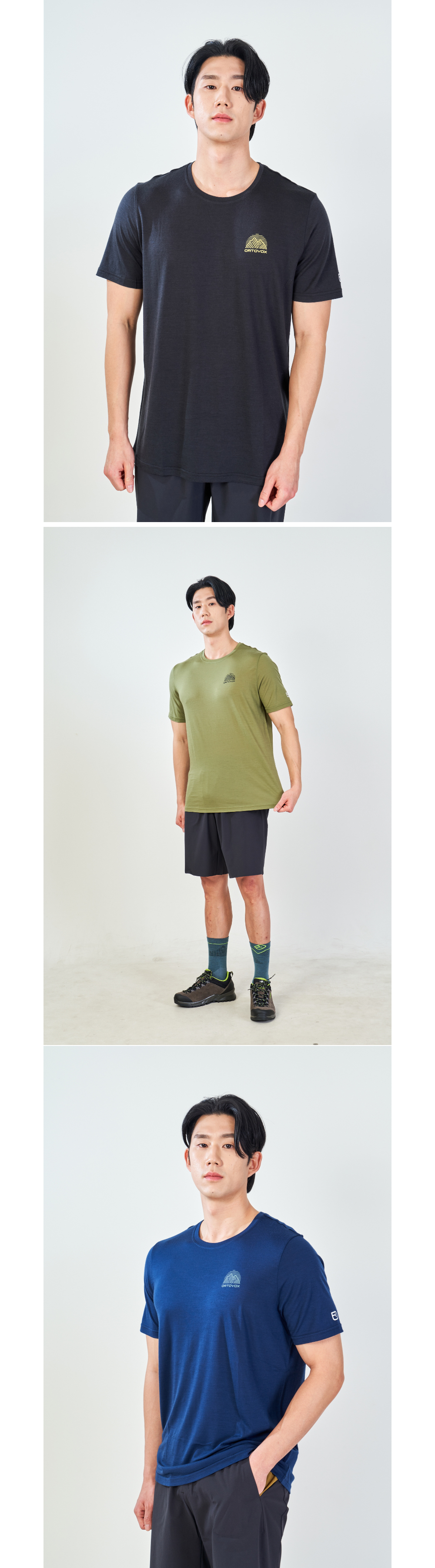 [오토복스]120 쿨 텍 마운틴 스트라이프 티셔츠 남성용