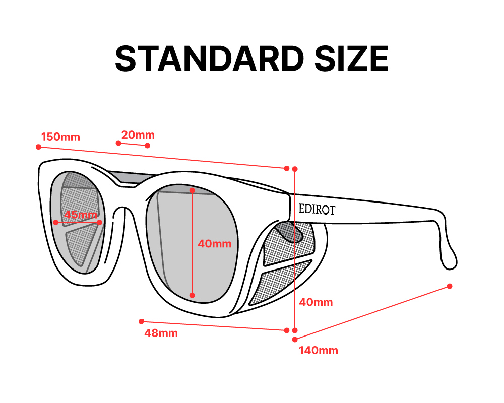 [에딜롯] EDIROT - 001 Wing Glasses Standard (Clear/Blue)