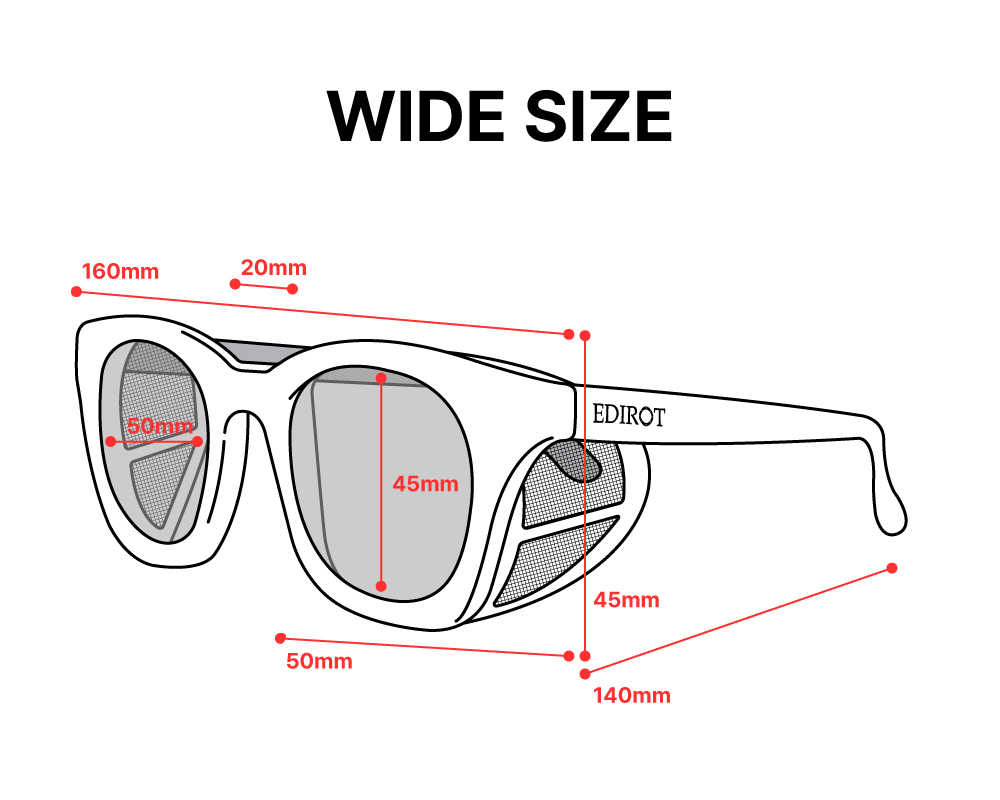 [에딜롯] EDIROT - 001 Wing Glasses Standard (Clear/Blue)