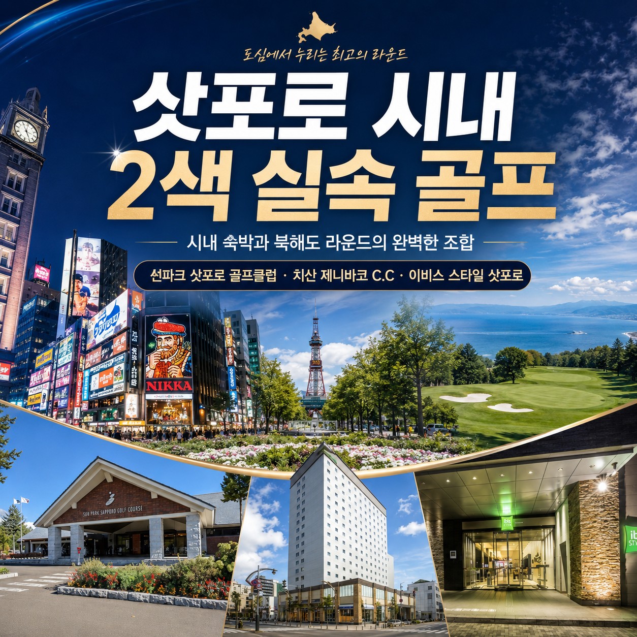 ⛳삿포로 시내 2색 실속 골프⛳