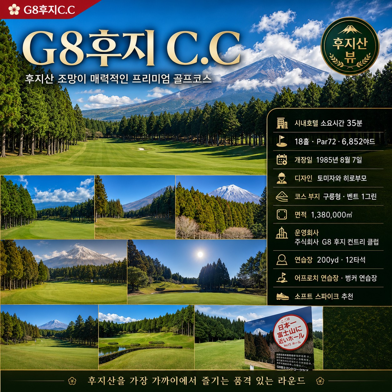 ⛳️시원한 후지산 럭셔리 골프💕