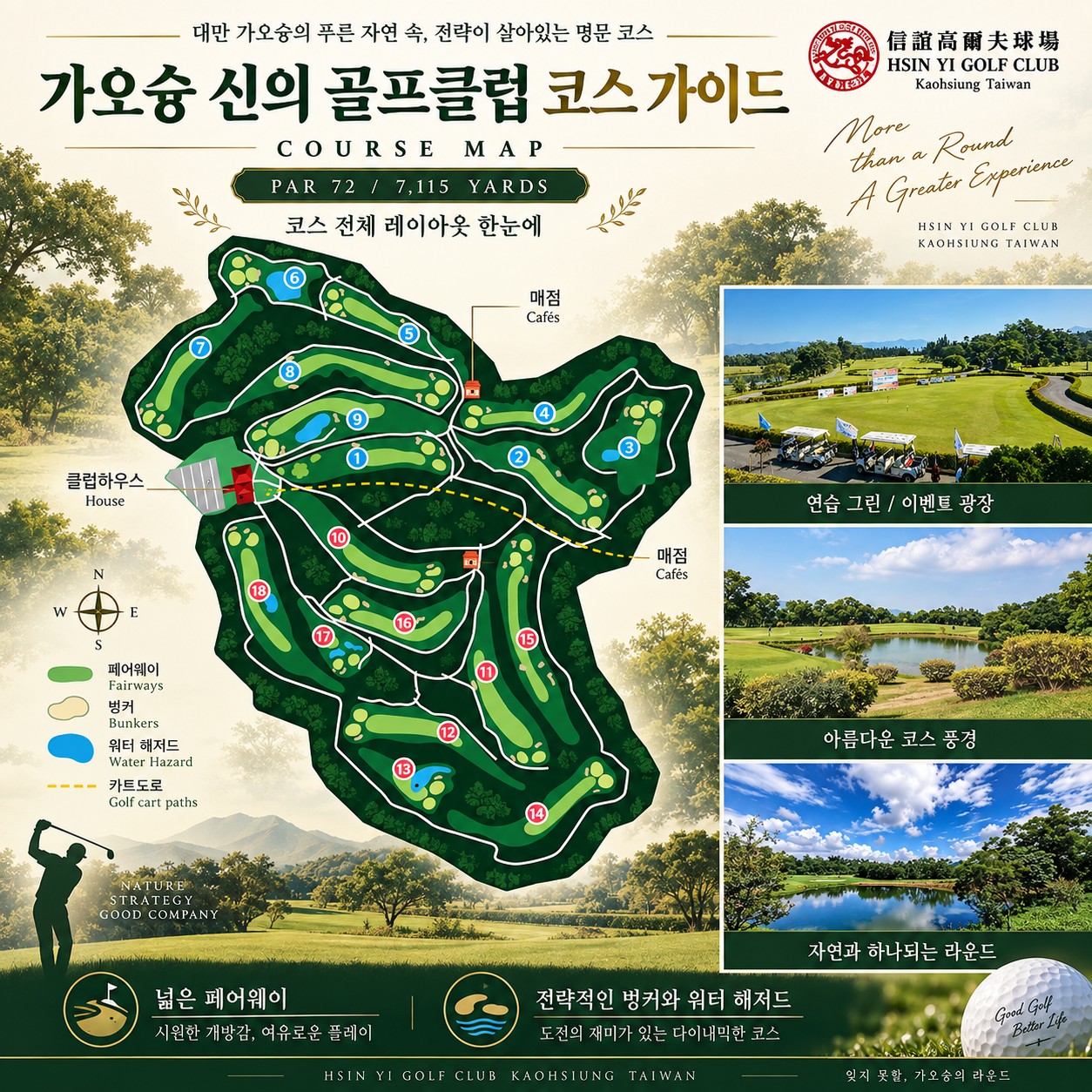 ⛳대만 가오슝 하워드 3색 골프⛳