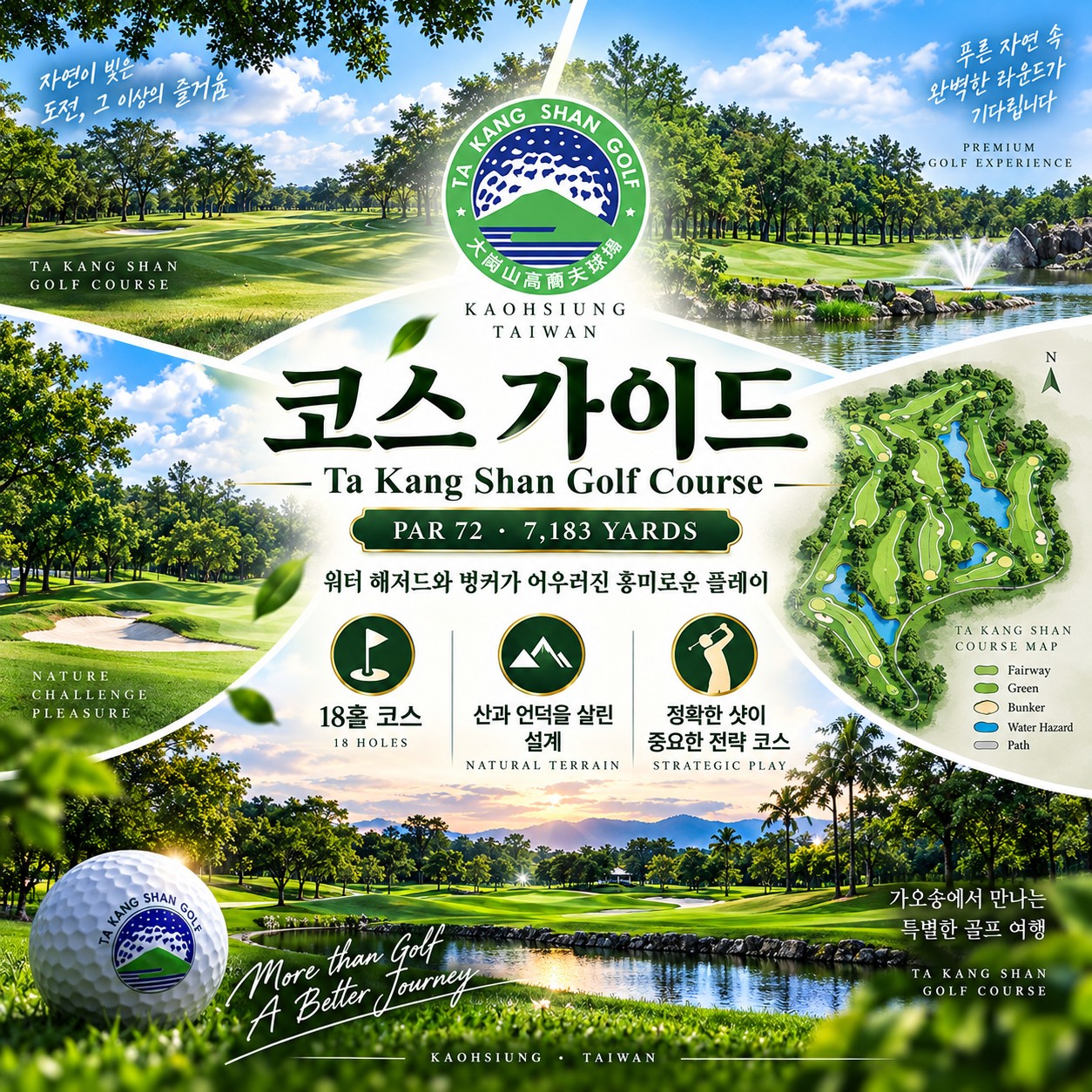 ⛳대만 가오슝 하워드 3색 골프⛳