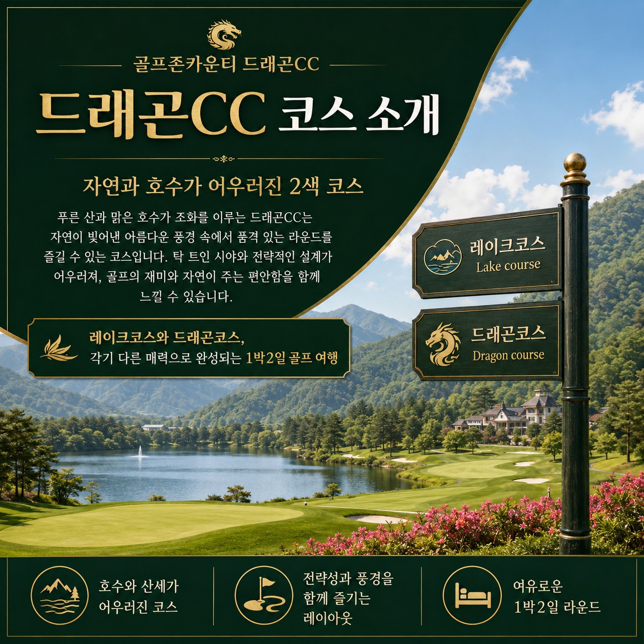 ⛳️남원 골프여행 특가 골프존카운티 드래곤CC🌹