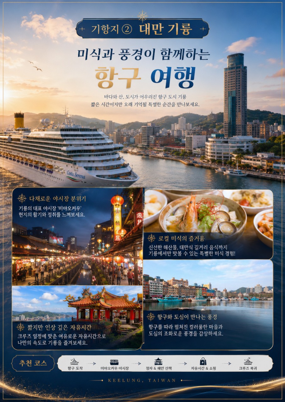 🚢아시아 크루즈 부산&대만&일본 <5박 6일>