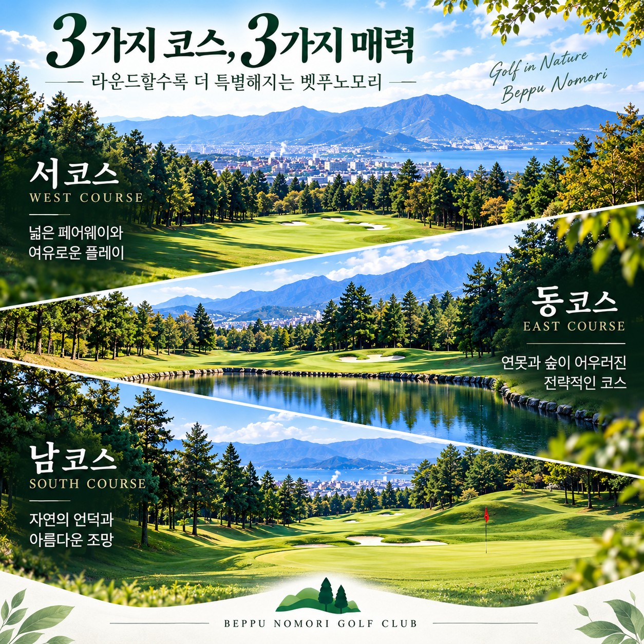 ⛳온천도시 벳푸 시티 호텔 3색 골프<3박4일>⛳